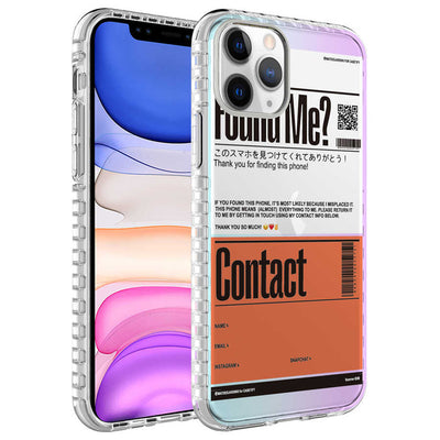 Apple iPhone 11 Pro Max Kılıf Airbag Kenarlı Renkli Desenli Silikon Zore Elegans Kapak NO6