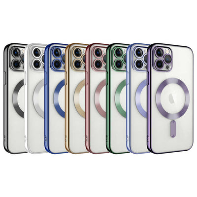 Apple iPhone 11 Pro Max Kılıf Kamera Korumalı M-safe Wireless Şarj Özellikli Zore Demre Kapak