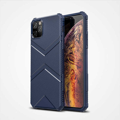 Apple iPhone 11 Pro Max Kılıf Zore Hank Silikon Lacivert