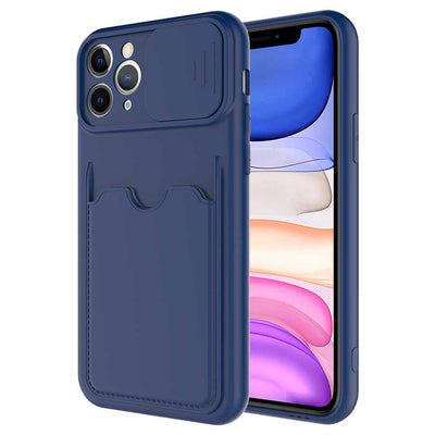 Apple iPhone 11 Pro Max Kılıf Zore Kartix Kapak Koyu Mor
