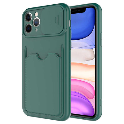 Apple iPhone 11 Pro Max Kılıf Zore Kartix Kapak Koyu Yeşil
