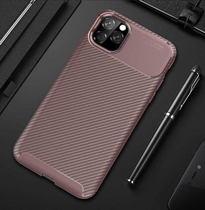 Apple iPhone 11 Pro Max Kılıf Zore Negro Silikon Kapak Kahverengi