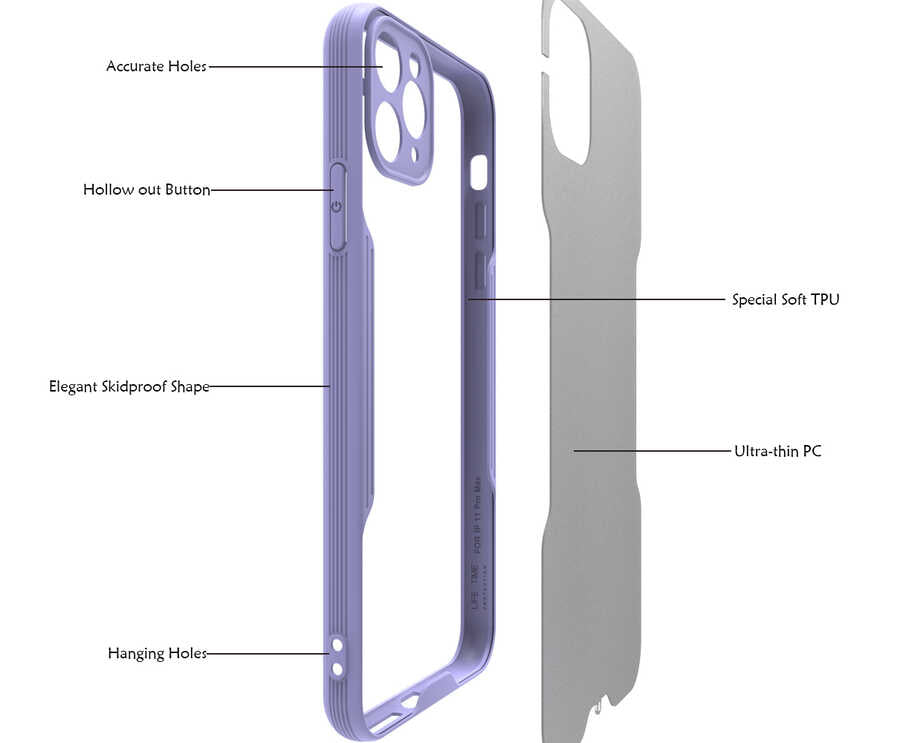 Apple iPhone 11 Pro Max Kılıf Zore Parfe Kapak Lacivert