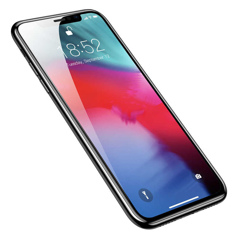 Apple iPhone 11 Pro Zore Kenarları Kırılmaya Dayanıklı Cam Ekran Koruyucu Beyaz