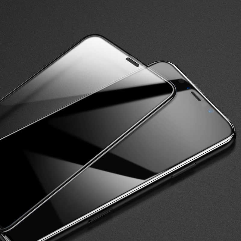 Apple iPhone 11 Zore Kenarları Kırılmaya Dayanıklı Cam Ekran Koruyucu Siyah