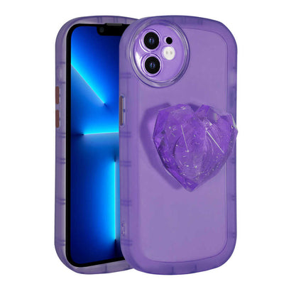Apple iPhone 12 Kılıf Kamera Korumalı Pop Soketli Renkli Zore Ofro Kapak Mor
