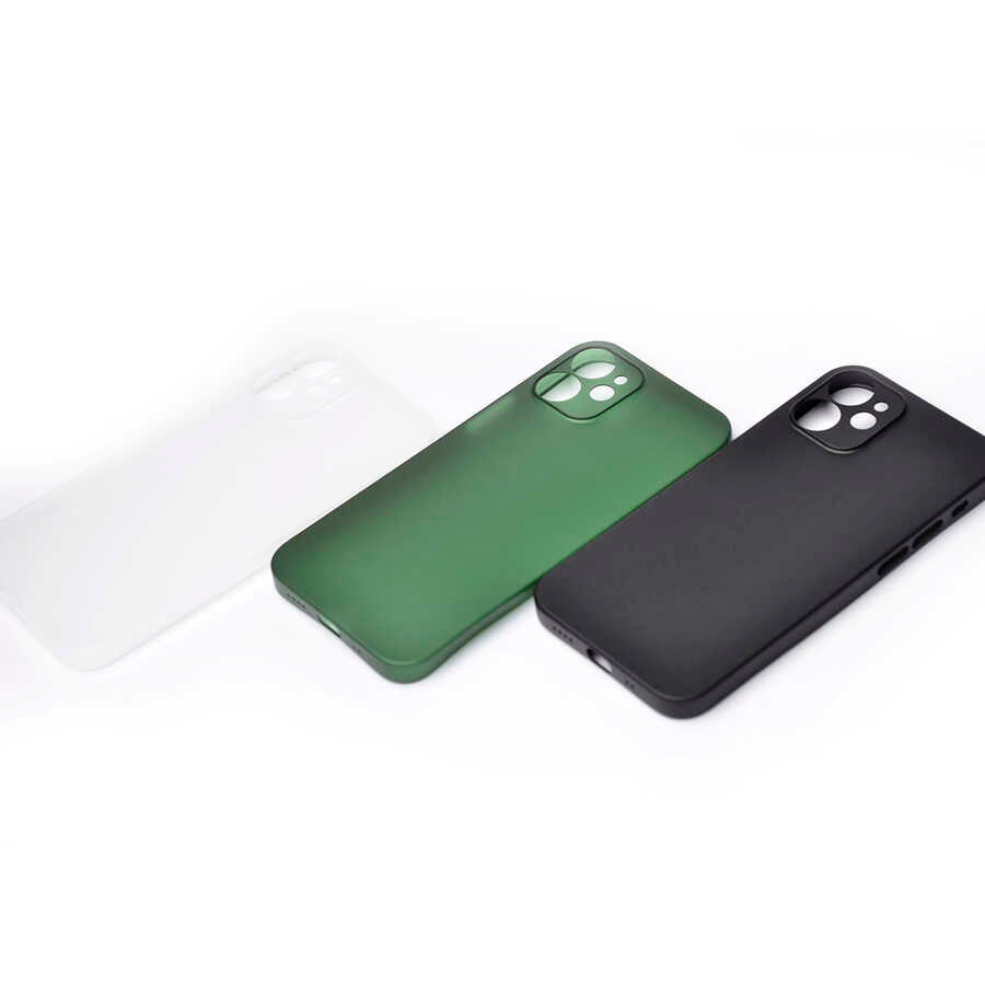 Apple iPhone 12 Kılıf Zore 1.Kalite PP Silikon Beyaz