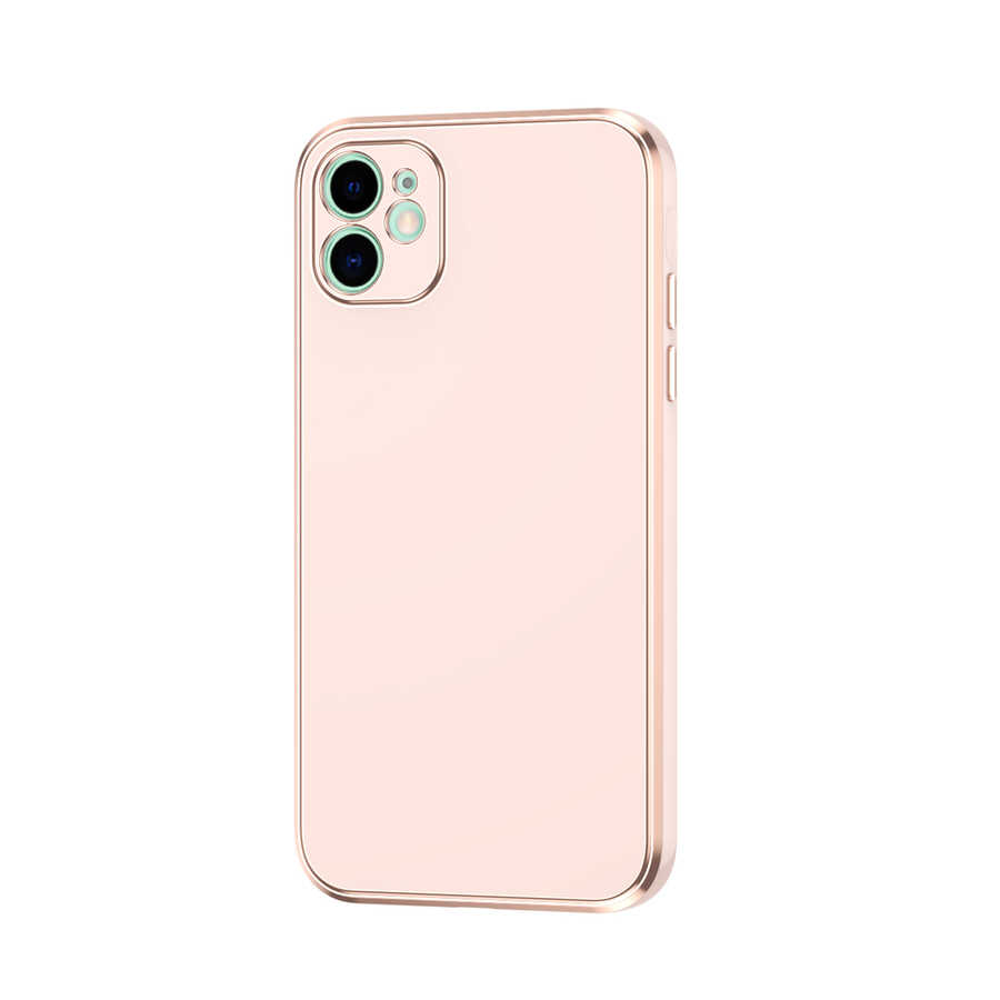 Apple iPhone 12 Kılıf Zore Bark Kapak Rose Gold