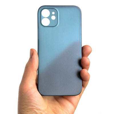 Apple iPhone 12 Kılıf Zore Eko PP Kapak Saks Mavi