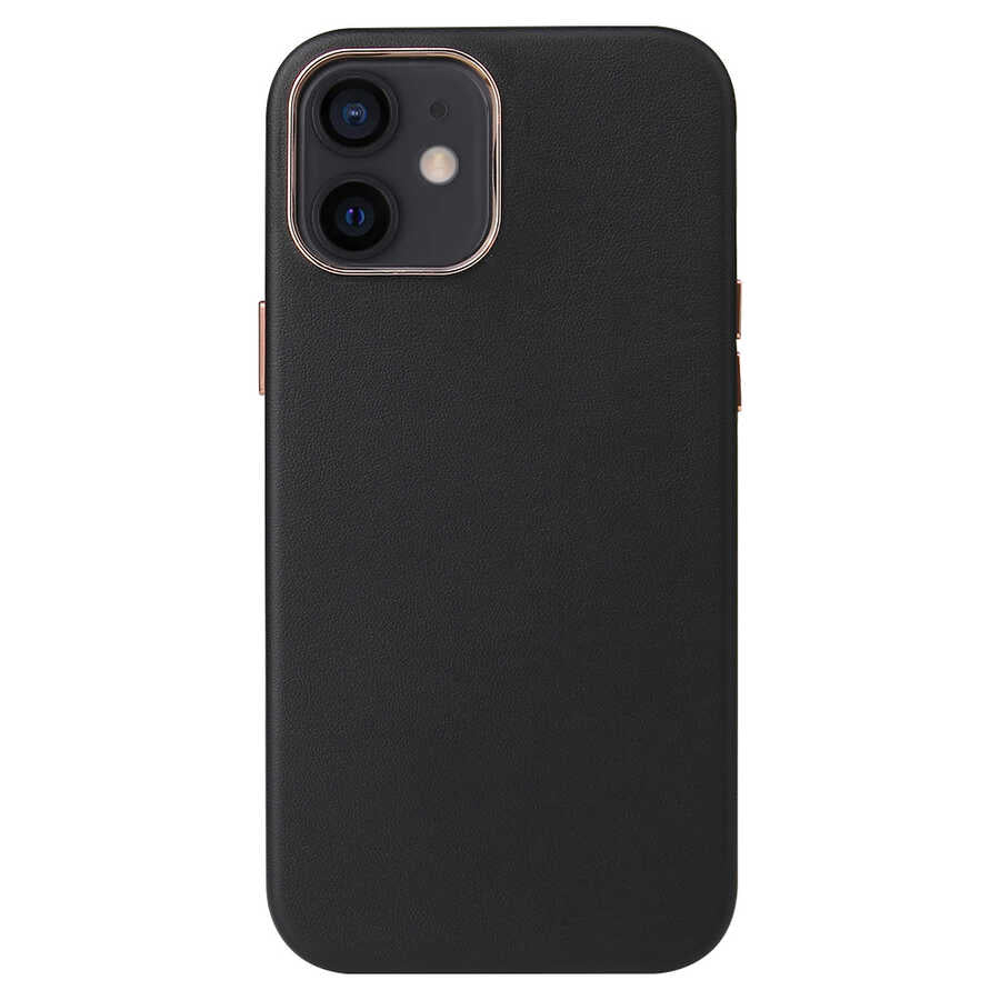 Apple iPhone 12 Kılıf Zore Eyzi Kapak Siyah