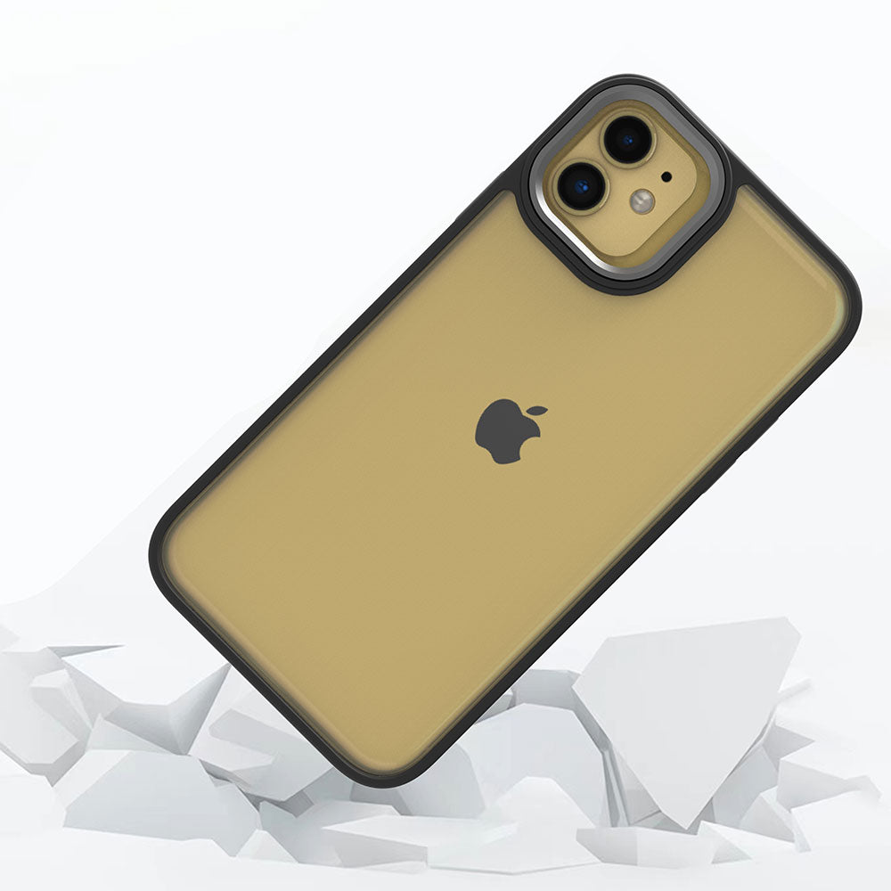 Apple iPhone 12 Kılıf Zore Flora Kapak Siyah
