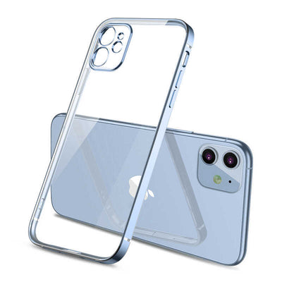 Apple iPhone 12 Kılıf Zore Gbox Kapak Mavi Açık