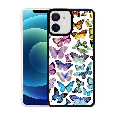 Apple iPhone 12 Kılıf Zore M-Fit Desenli Kapak Butterfly No3