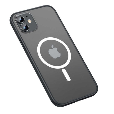 Apple iPhone 12 Kılıf Zore Mokka Wireless Kapak Koyu Mor