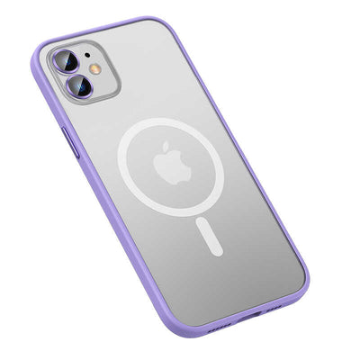 Apple iPhone 12 Kılıf Zore Mokka Wireless Kapak Lila