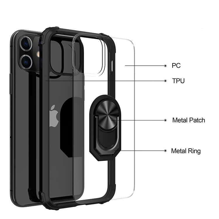 Apple iPhone 12 Kılıf Zore Mola Kapak Siyah