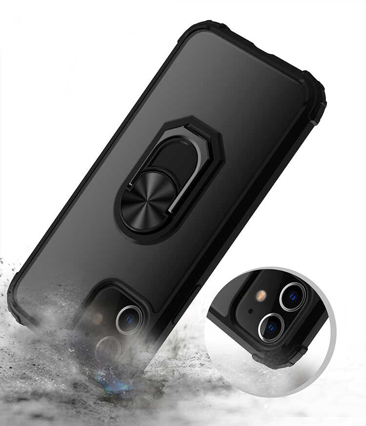 Apple iPhone 12 Kılıf Zore Mola Kapak Siyah