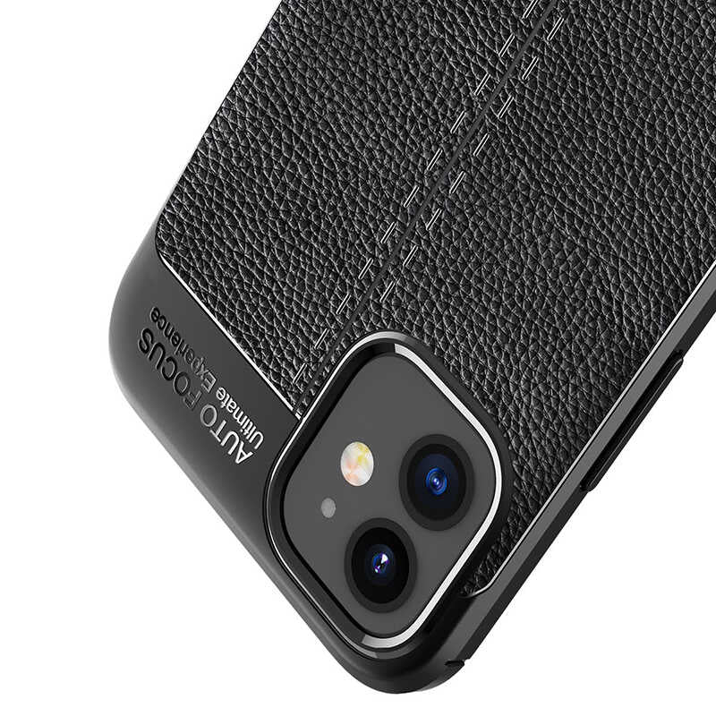 Apple iPhone 12 Kılıf Zore Niss Silikon Kapak Siyah