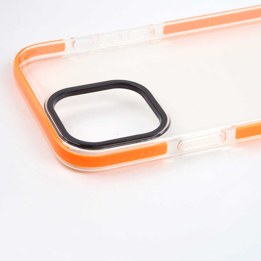 Apple iPhone 12 Kılıf Zore Punto Kapak Turuncu