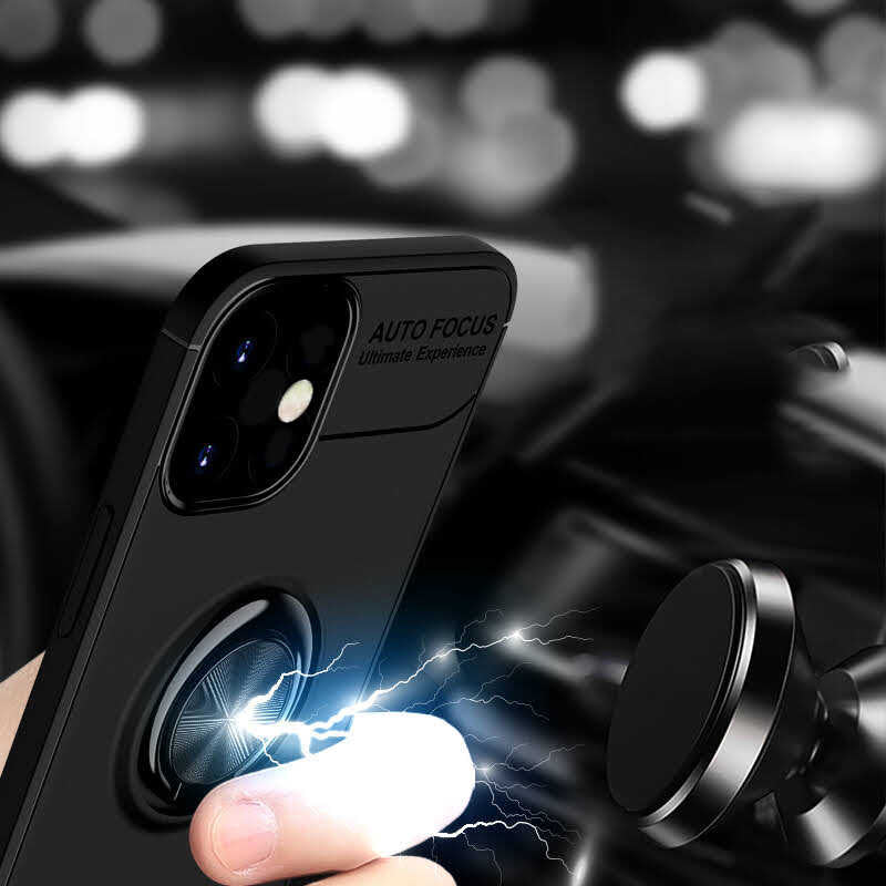 Apple iPhone 12 Kılıf Zore Ravel Silikon Kapak Kırmızı