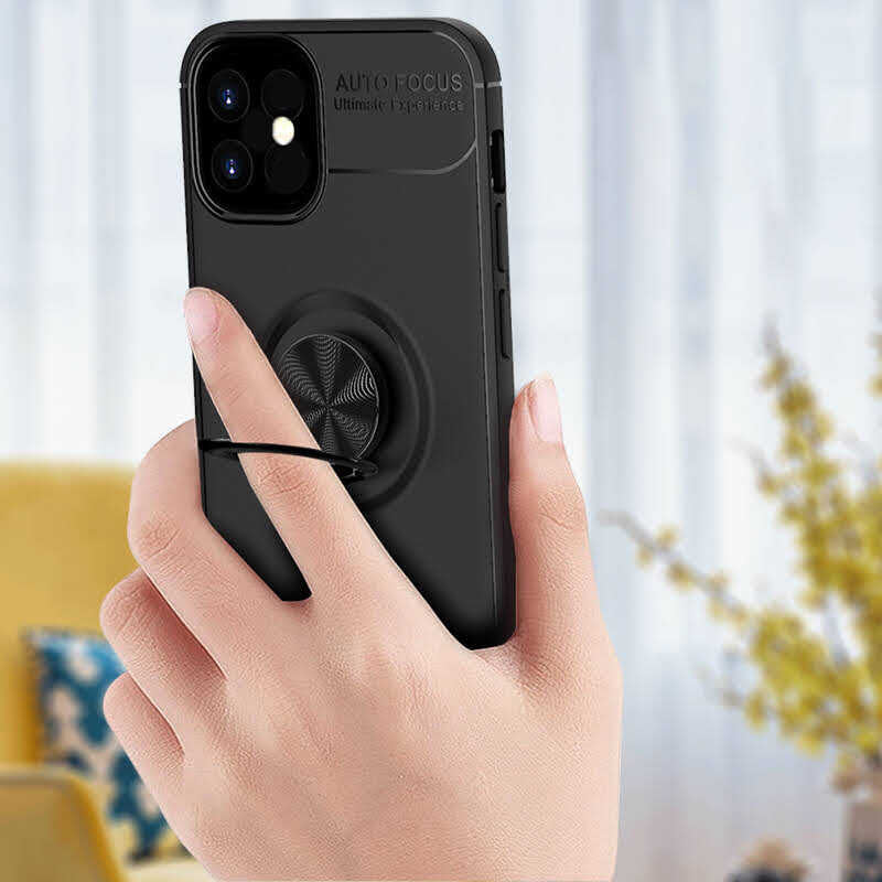 Apple iPhone 12 Kılıf Zore Ravel Silikon Kapak Kırmızı