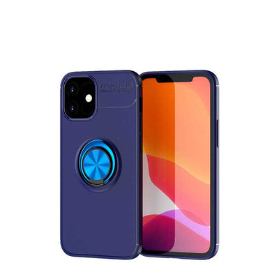Apple iPhone 12 Kılıf Zore Ravel Silikon Kapak Mavi