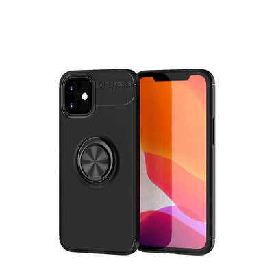 Apple iPhone 12 Kılıf Zore Ravel Silikon Kapak Siyah