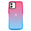 Apple iPhone 12 Kılıf Zore Renkli Punto Kapak Pembe-Mavi