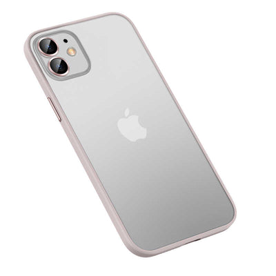 Apple iPhone 12 Kılıf Zore Retro Kapak Rose Gold