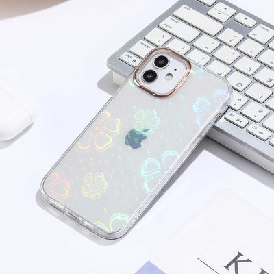 Apple iPhone 12 Kılıf Zore Sidney Desenli Sert Kapak Flower No3