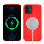 Apple iPhone 12 Kılıf Zore Silksafe Wireless Kapak Kırmızı