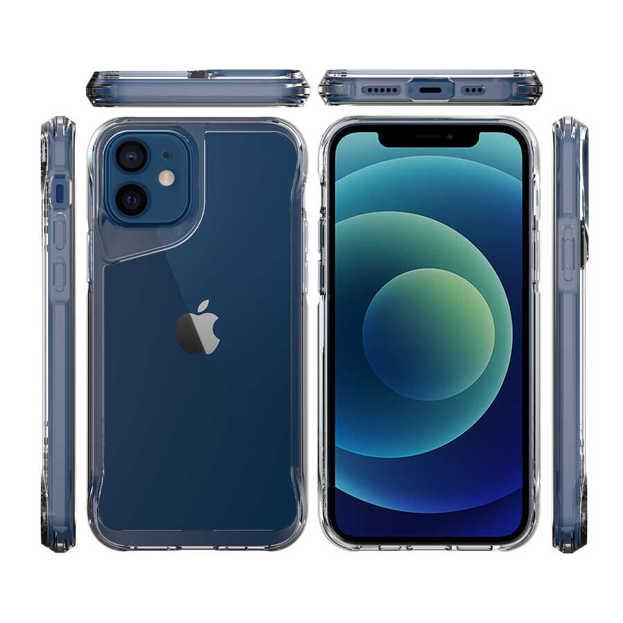 Apple iPhone 12 Kılıf Zore T-Max Kapak Renksiz