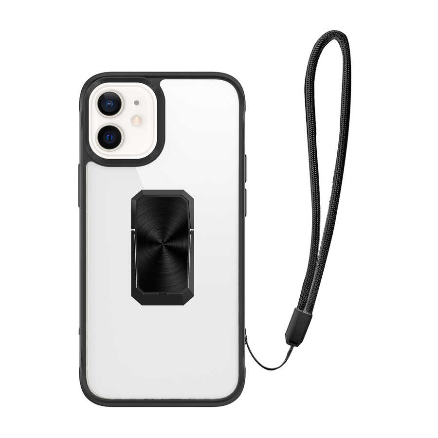 Apple iPhone 12 Kılıf Zore V-Bax Kapak Siyah