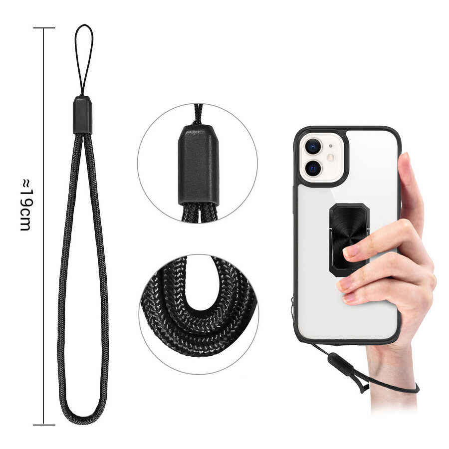 Apple iPhone 12 Kılıf Zore V-Bax Kapak Siyah