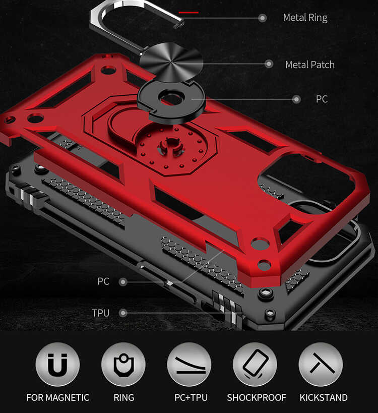 Apple iPhone 12 Kılıf Zore Vega Kapak Gold