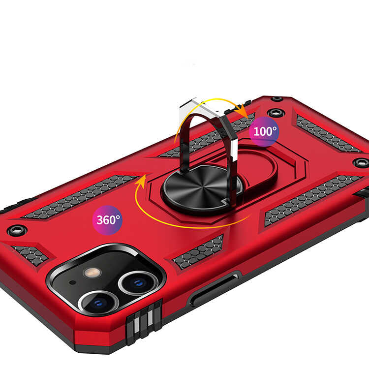 Apple iPhone 12 Kılıf Zore Vega Kapak Siyah