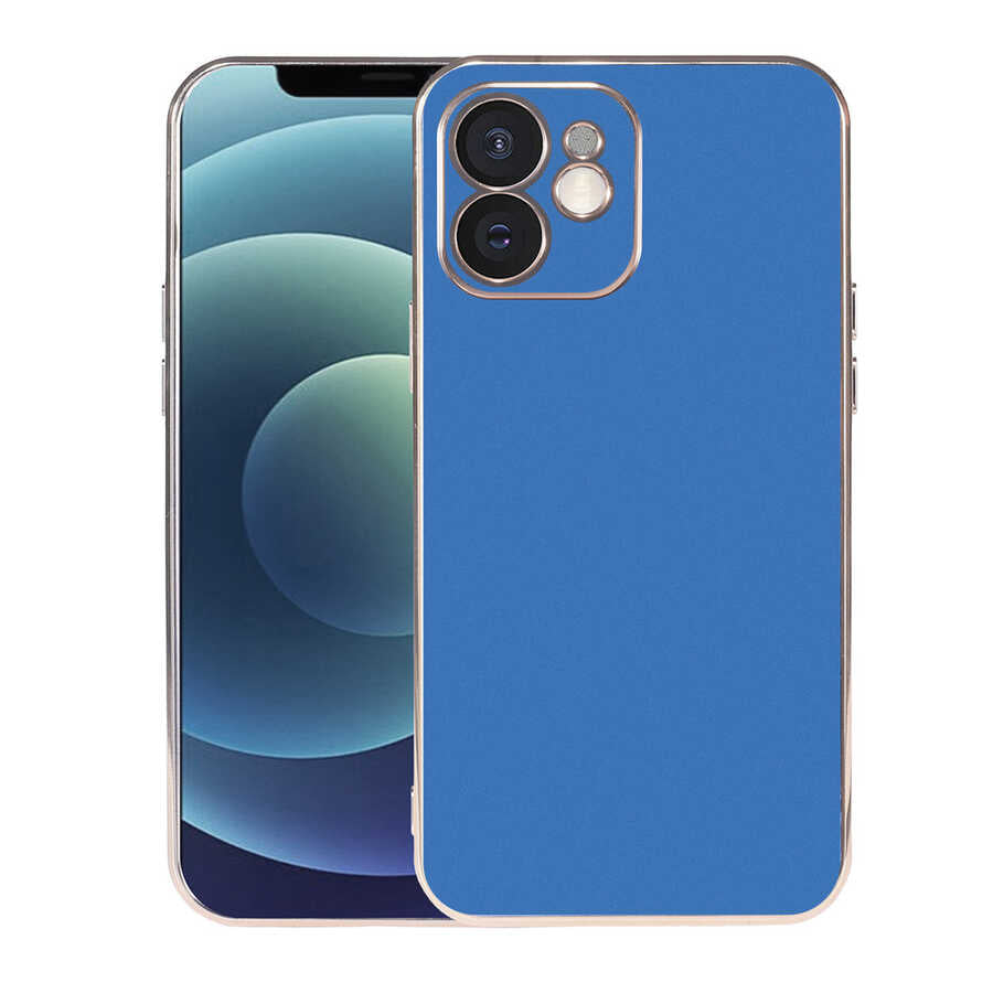 Apple iPhone 12 Kılıf Zore Viyana Kapak Saks Mavi