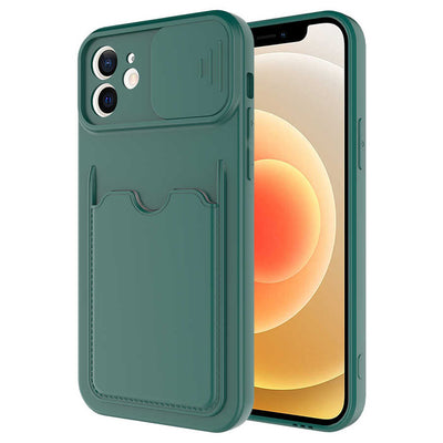Apple iPhone 12 Mini Kılıf Zore Kartix Kapak Koyu Yeşil