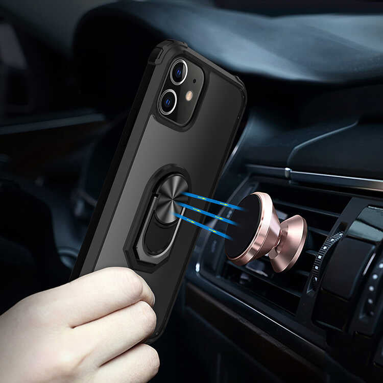 Apple iPhone 12 Mini Kılıf Zore Mola Kapak Siyah