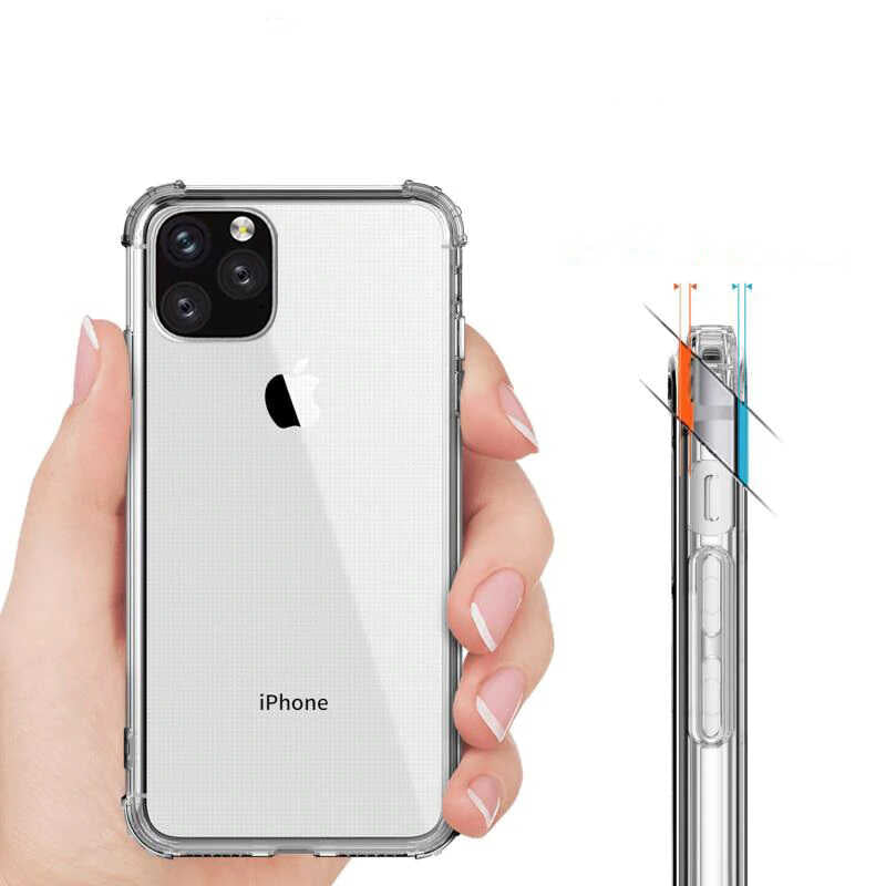 Apple iPhone 12 Mini Kılıf Zore Nitro Anti Shock Silikon Renksiz