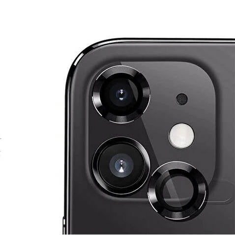 Apple iPhone 12 Mini Zore CL-12 Premium Safir Parmak İzi Bırakmayan Anti-Reflective Kamera Lens Koruyucu Gümüş