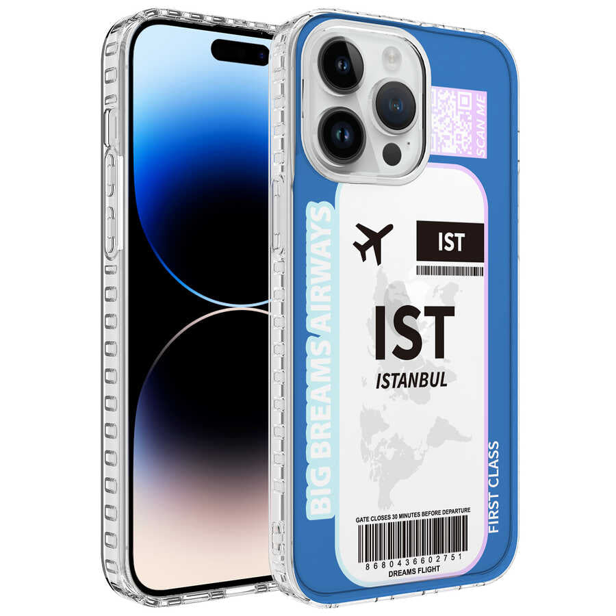 Apple iPhone 12 Pro Kılıf Airbag Kenarlı Renkli Desenli Silikon Zore Elegans Kapak