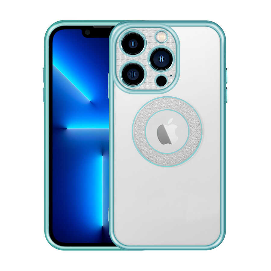 Apple iPhone 12 Pro Kılıf Kamera Korumalı Logo Gösteren Zore Esta Kapak Yeşil