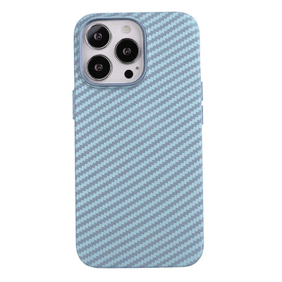 Apple iPhone 12 Pro Kılıf Karbon Fiber Tasarımlı Zore Karbono Kapak Mavi