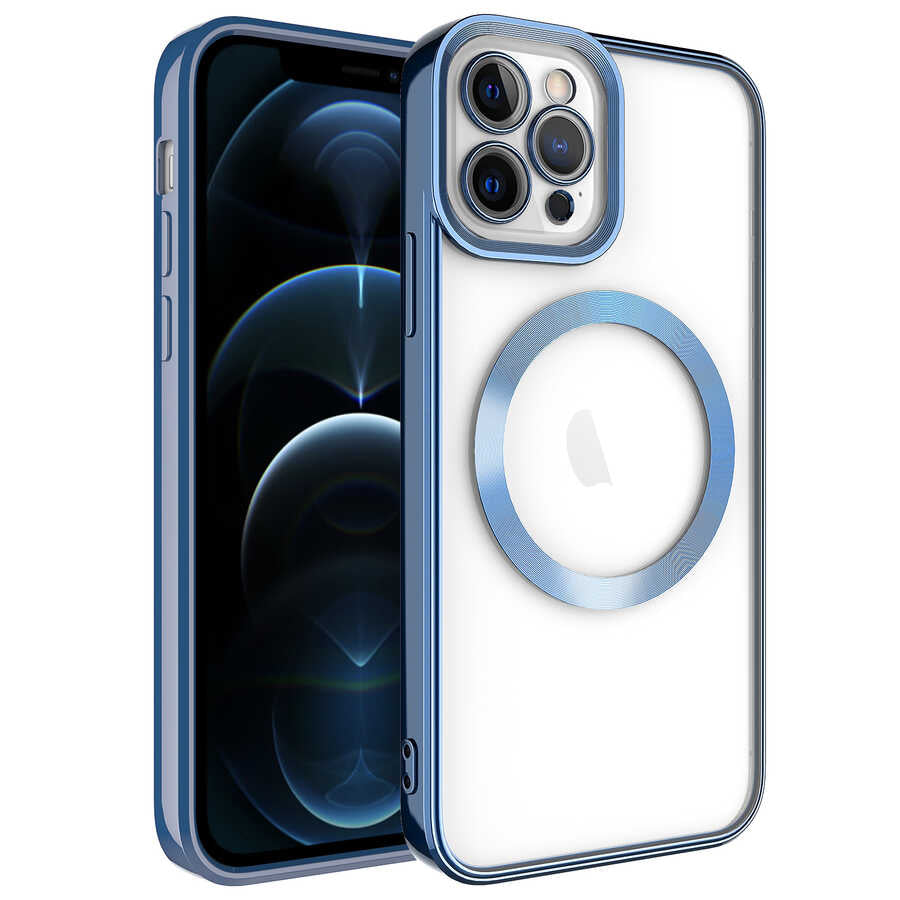 Apple iPhone 12 Pro Kılıf M-safe Wireless Şarj Özellikli Zore Setro Silikon