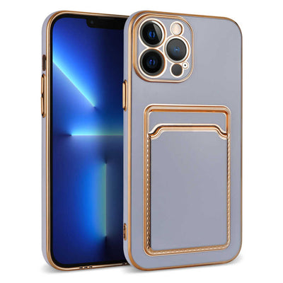 Apple iPhone 12 Pro Kılıf Zore Bark Kartlıklı Kapak Rose Gold