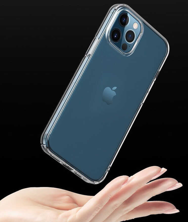 Apple iPhone 12 Pro Kılıf Zore Droga Kapak Renksiz