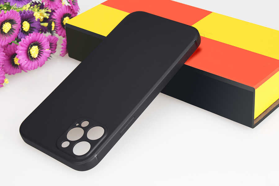 Apple iPhone 12 Pro Kılıf Zore İmax Silikon Siyah