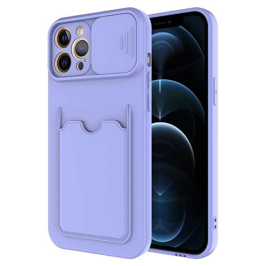 Apple iPhone 12 Pro Kılıf Zore Kartix Kapak Lila