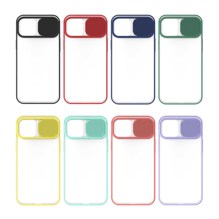 Apple iPhone 12 Pro Kılıf Zore Lensi Kapak Turkuaz